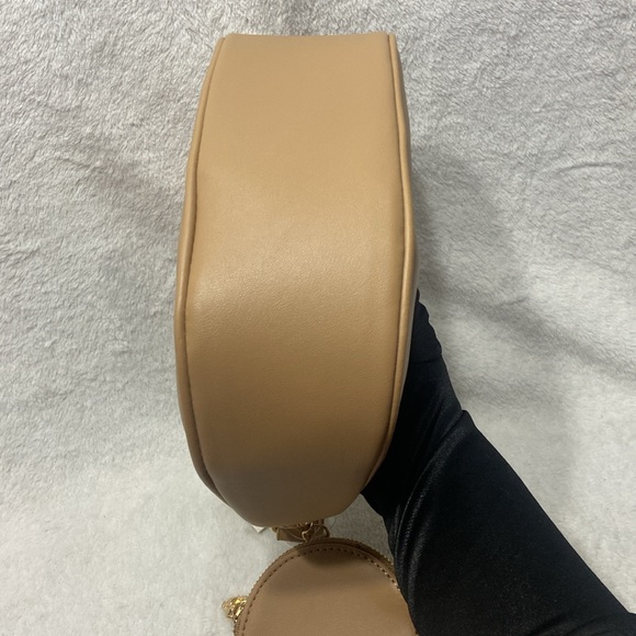 Valentino Orlandi Tan Shoulder Bag with Gold Accents NWT - Picture 3 of 12